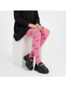 Rajstopy bawełniane różowe w czerwone kokardki tullinogi